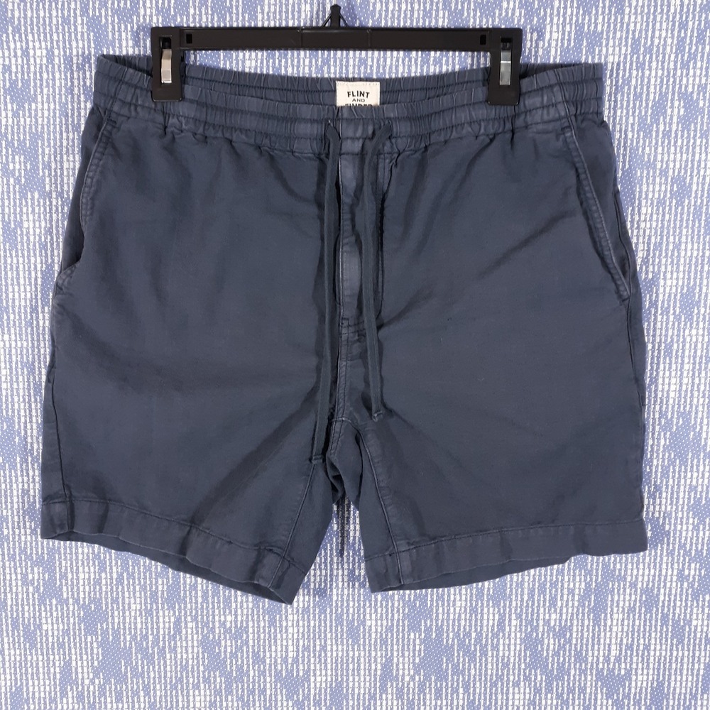 Flint And Tinder Linen Blend Shorts Mens Medium Elastic Waist